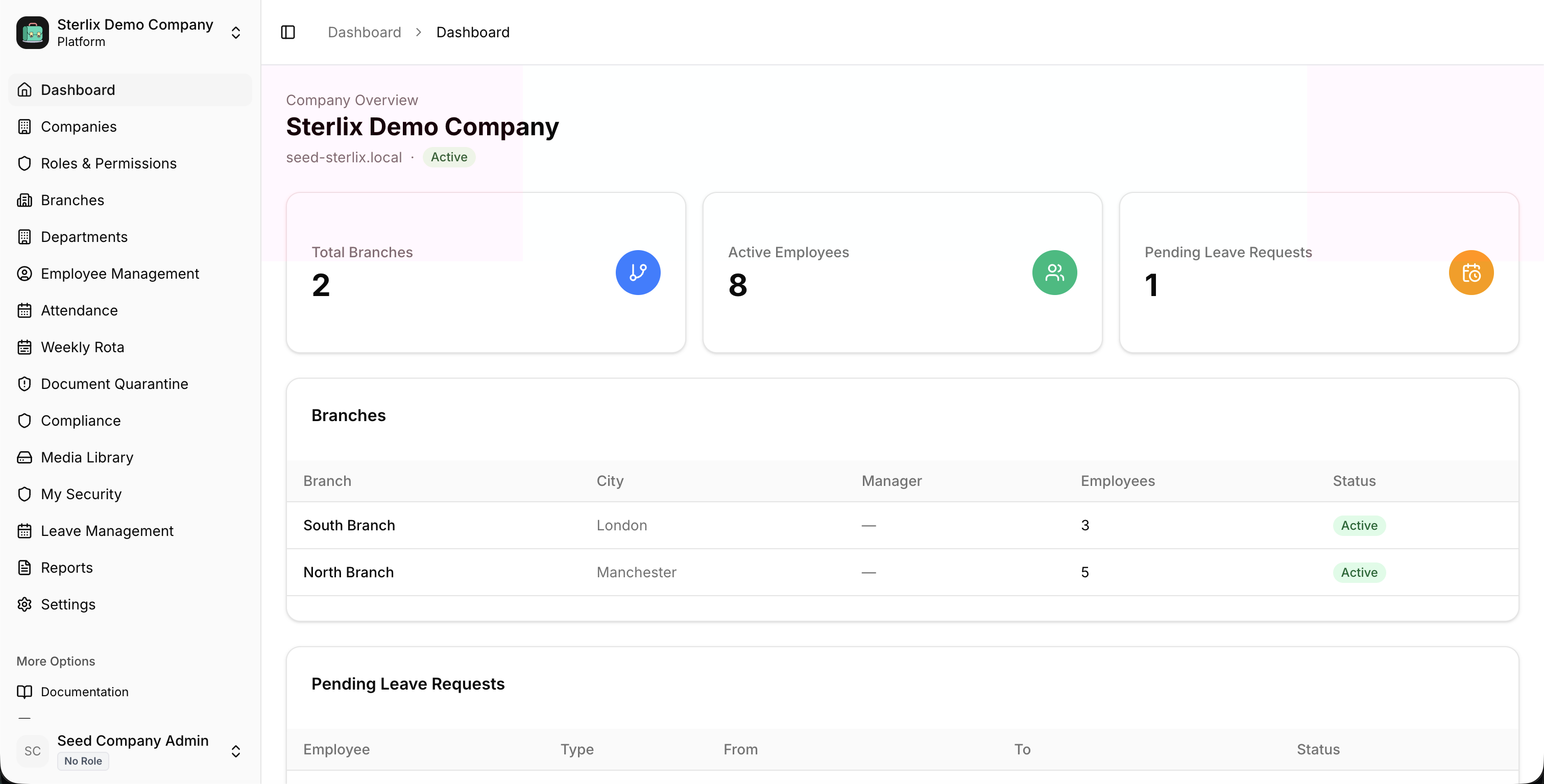 HR Management Software platform preview